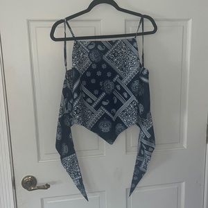 Cloud Ten navy bandana top